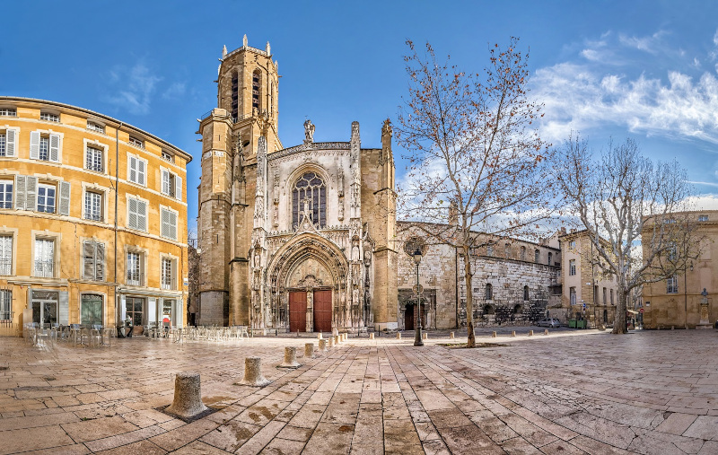 The Aix Cathedral in Aix-en-Provence, France